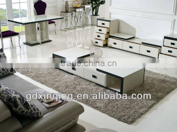 modern design wooden lcd tv stand high glossy tempered glass top tv cabinet E353