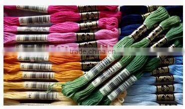 Wholesale good quality 100% cotton cross stitch thread 447 colors cross stitch materials embroidery thread