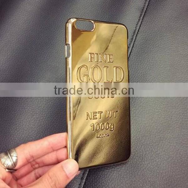 Luxury Electroplating PC Bullion Gold Phone Case For iPhone6