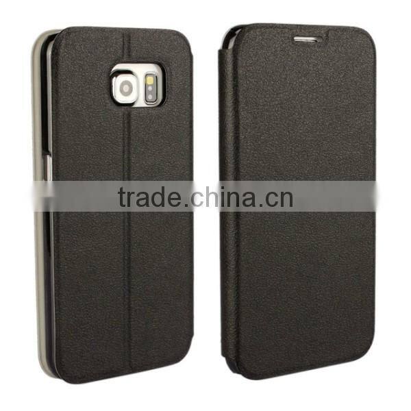 2016 popular ultra-thin wallet pu leather case for Samsung Galaxy S6, phone case cover