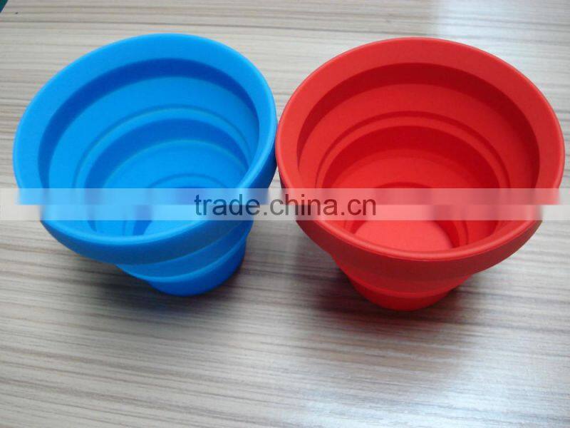 Lovely Portable Silicone Retractable Outdoor Travel Camping Folding Cup