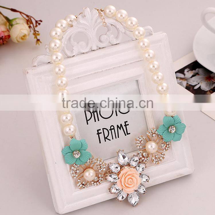 Handmade new design women fashion alloy jewelry necklace