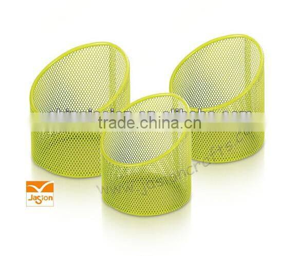 2016 new design Office storage Metal Hollow Out Pen Holder /colourful Iron Pen holder Wholesales