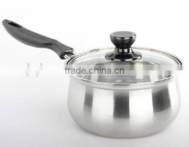 Stainless steel kitchen casserole with bakelite handle