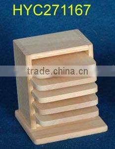 custom unfinished wooden coaster wholesale