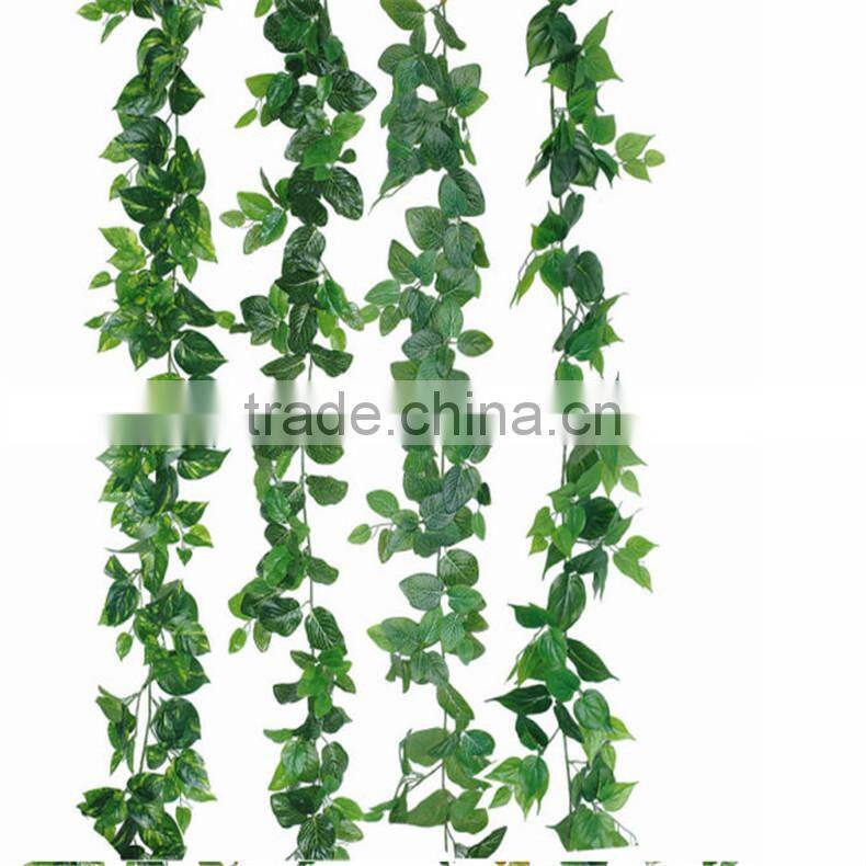 SJZJN 2560 green decorative maple leave artificial decorative vines