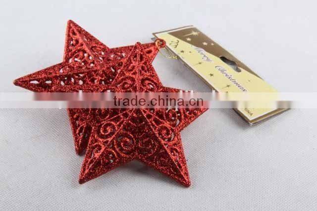 2PC Christmas decoration Hollow Pentagram Christmas ornaments pendant
