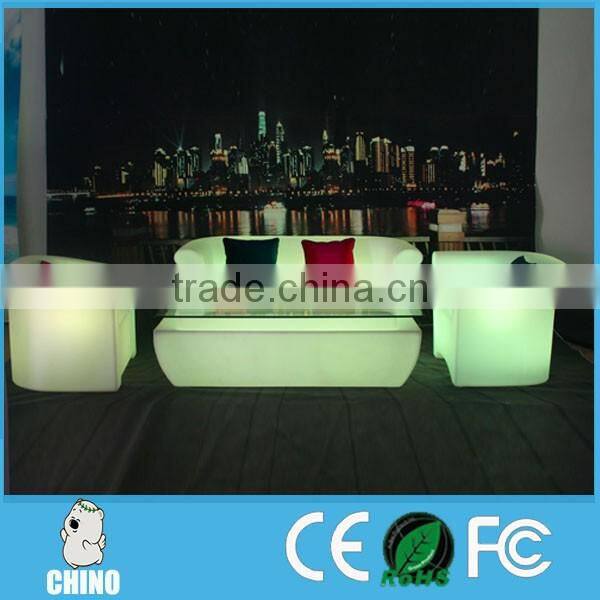 Big LED Lounge Table with Sofa for Lounge Room Nightclub Bar