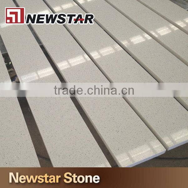 Polished shimmer white quartz crystal stone tiles
