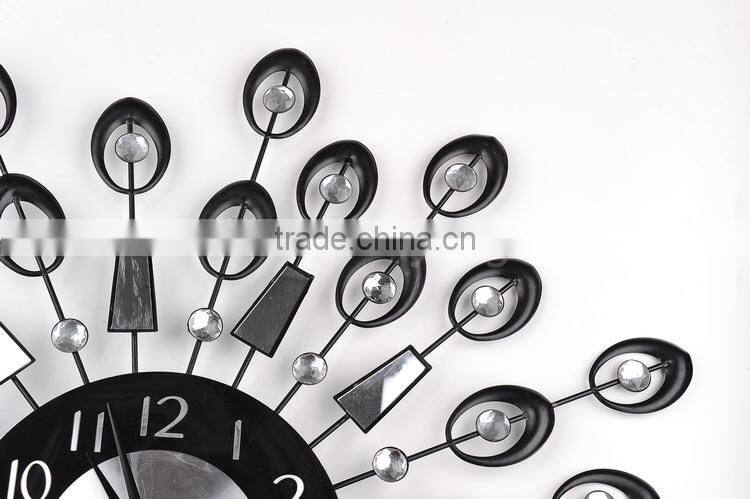 Metal wall digital clock with eye and mirror