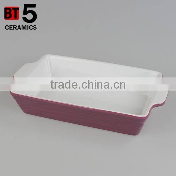 Ceramic Colorful Nice Oven Oblong Baking Tray