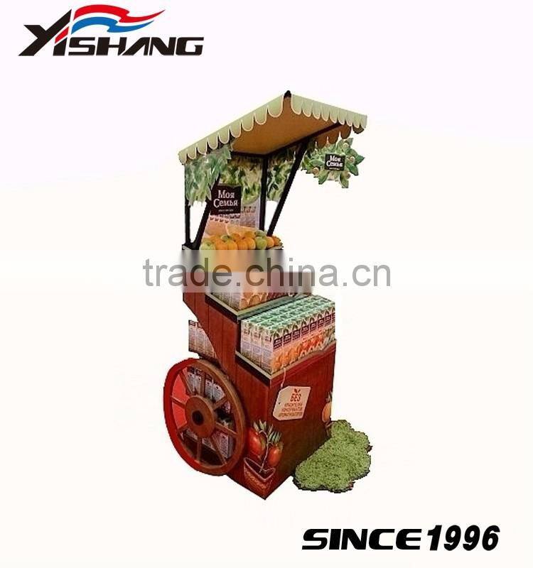 3 tiers vine free standing wheels store candy display rack