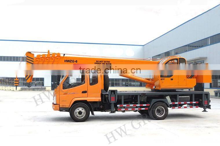 Factory 6 Ton Used Truck Crane With Boom Crane