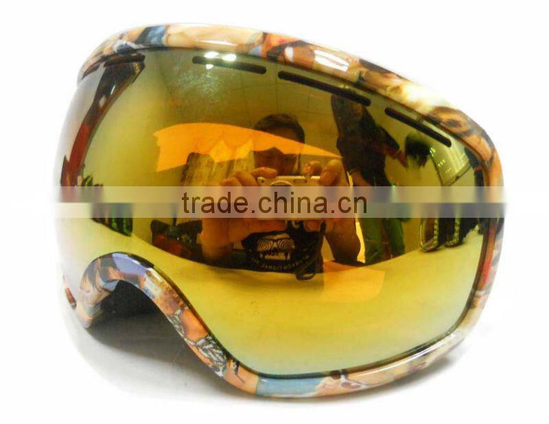 water transfer printing skiing goggle,snow goggles,snow boarding goggles