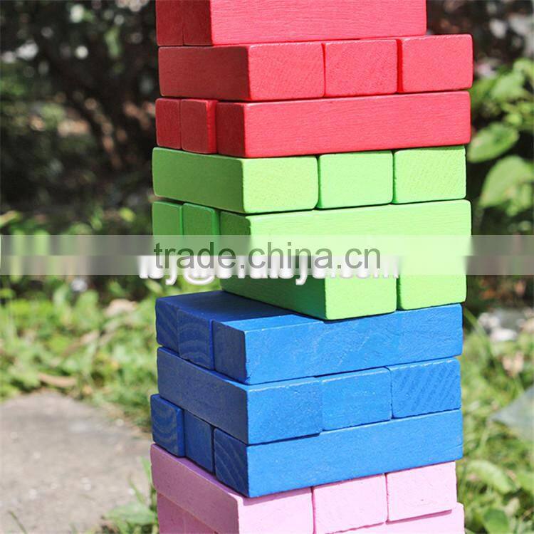 Hot sale preschool children stacking wooden toy blocks intelligent kids wooden building toy blocks W13D133