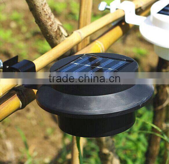 Solar Power Led Path Mount Fence Lamp Outdoor Garden Wall Landscape Light Black