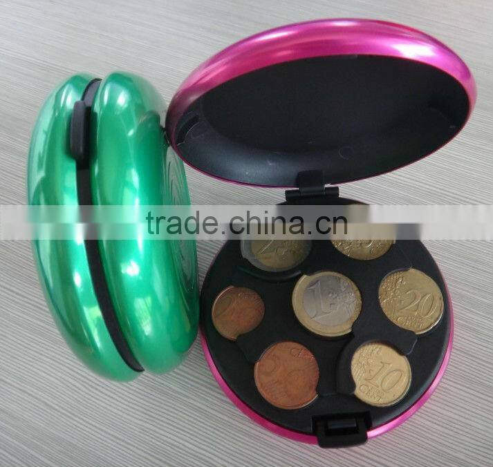 popularly selling euro coin bank aluminum coins wallet