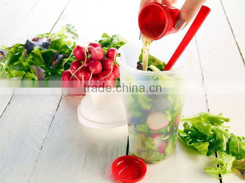2017 new Salad to go Mug with Dressing Container & Fork