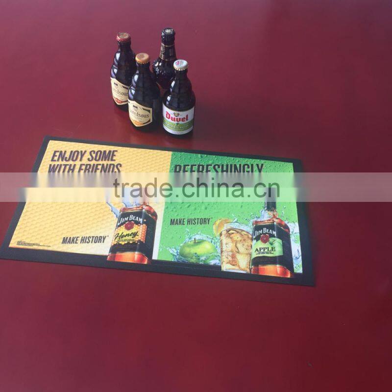 Promotional rubber non woven fabric bar mat