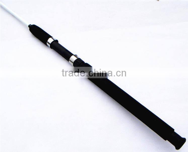White Color 2-Section Fiberglass Spinning Fishing Rod