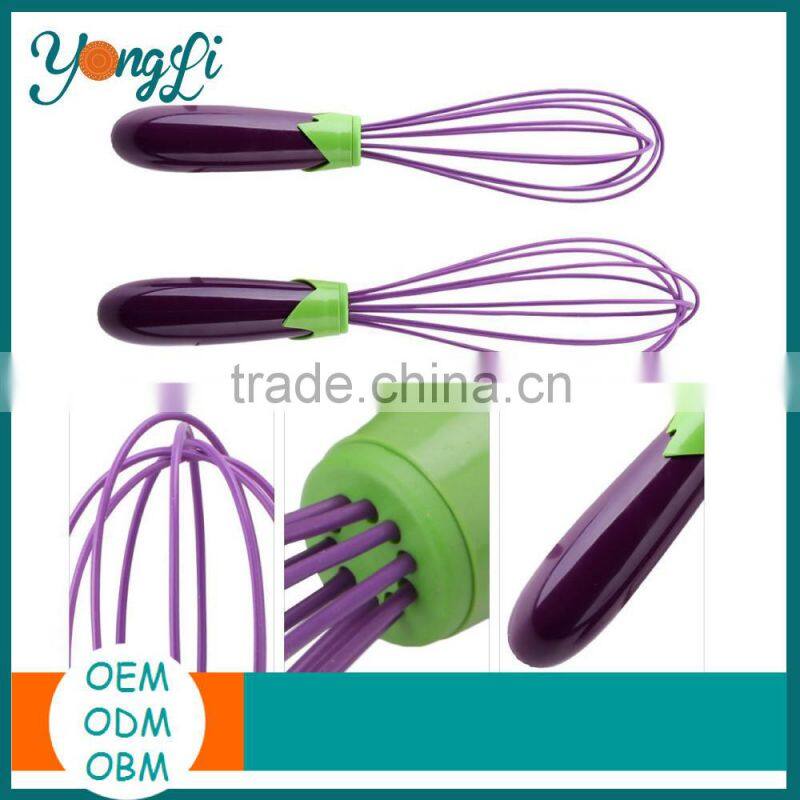 Baking Tools Stainless Steel Silicone Non-slip Grip Manually Hand Mixer Blender