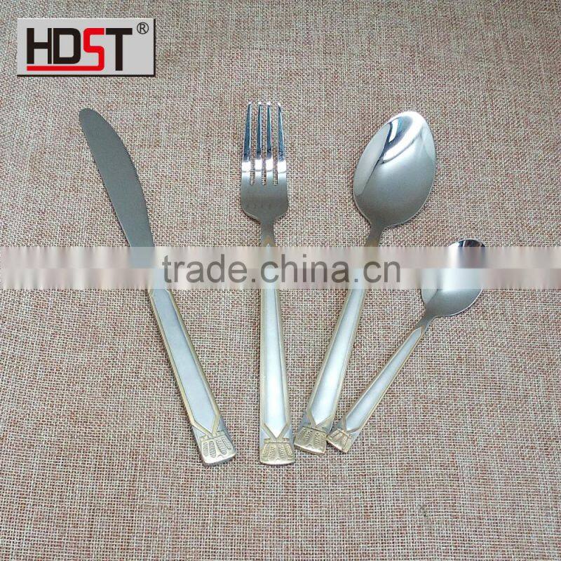 German Top grade wedding gold flatware for 2016 years new design
