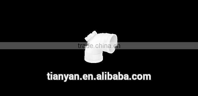 Factory price Manufacturer good quality PVC Fitting UPVC Rubber Joint plastic fitting for drainage GB 90 deg elbow