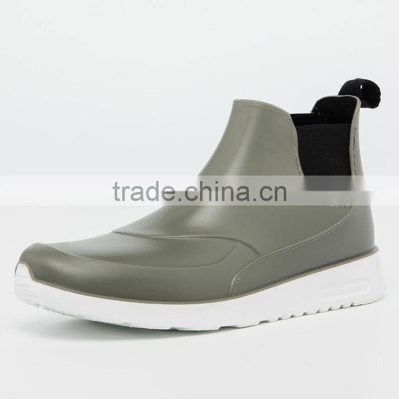 white soft new fashion sport style comfortable elastic gore high quality waterproof shoes for UNISEX women men rain boot wellies