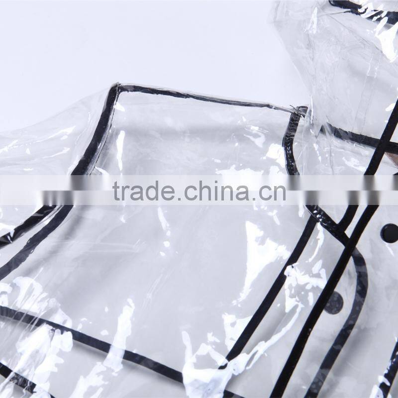 Factoty Ladies Plastic Raincoats, Fashion Transparent Plastic Raincoats for Women