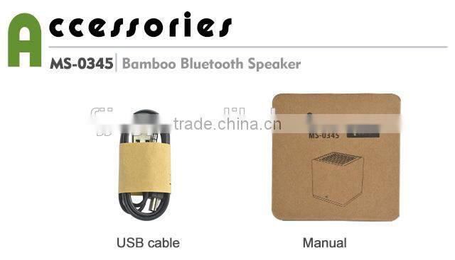 2016 wireless mini bamboo bluetooth speaker