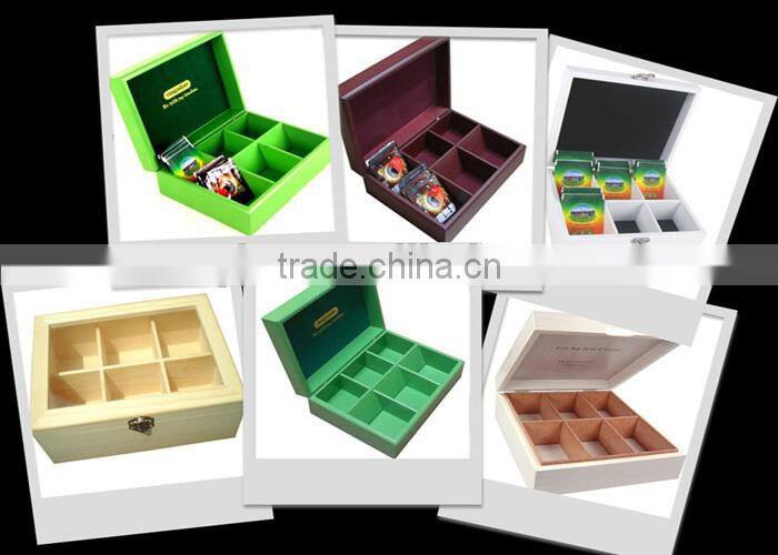 Tea Wooden Box Coffee Wooden Box with Six Compartments