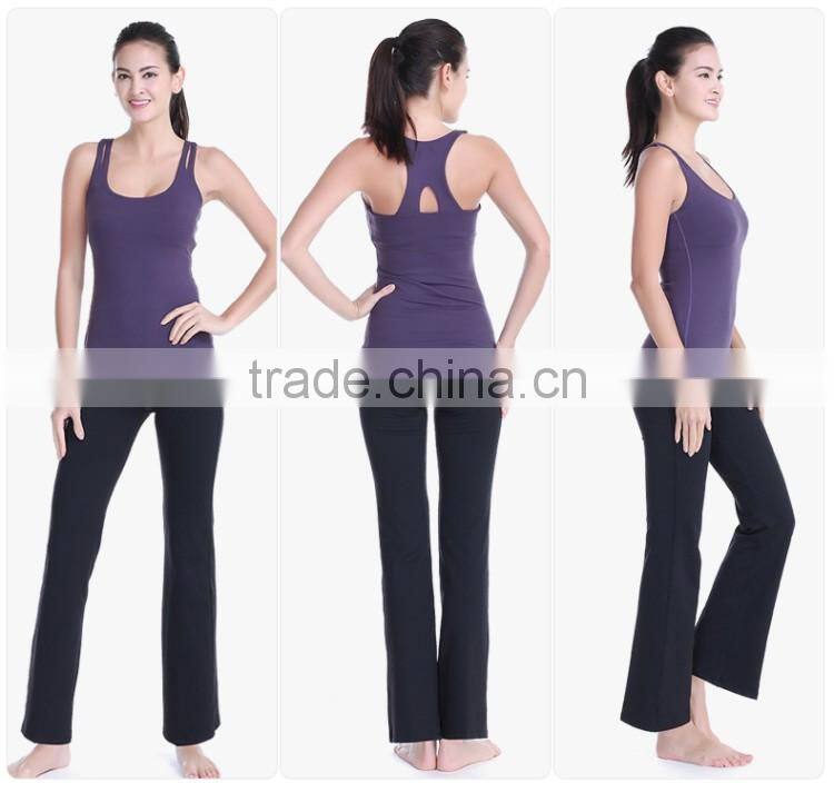 wholesale fashionable workmanship 100% cotton yoga pants