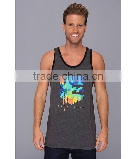 Screen Printing Logo Men Custom Muscle Tank Top Wholesale