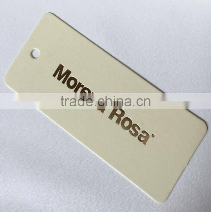 high quality gold logo jeans hang tag