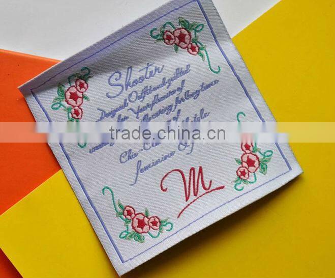 2017 custom 50d high definition clothing woven labels with high quality