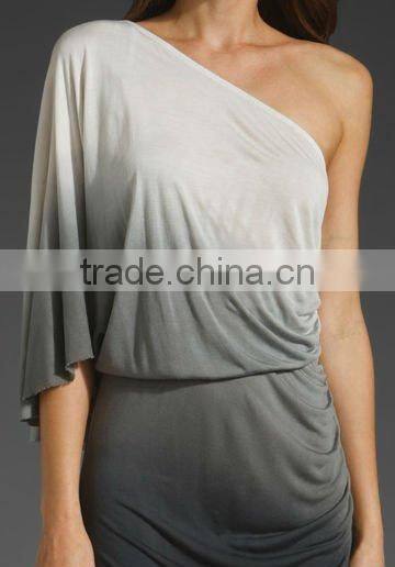 women clothes!12DR158!unlined!one-shoulder!cusual summer dress 2012!latest design!