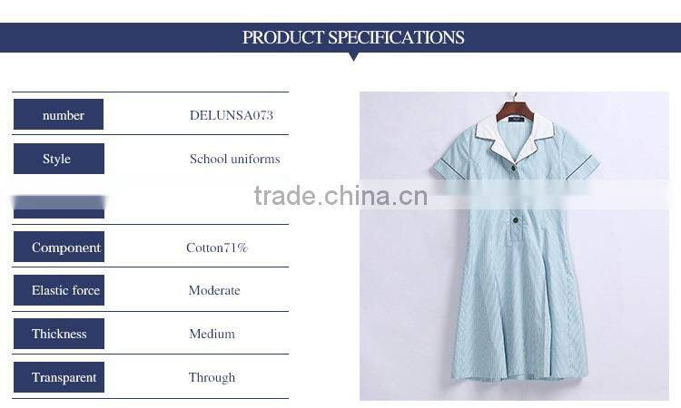 2017 New Design Primary Summer Dress School Uniform