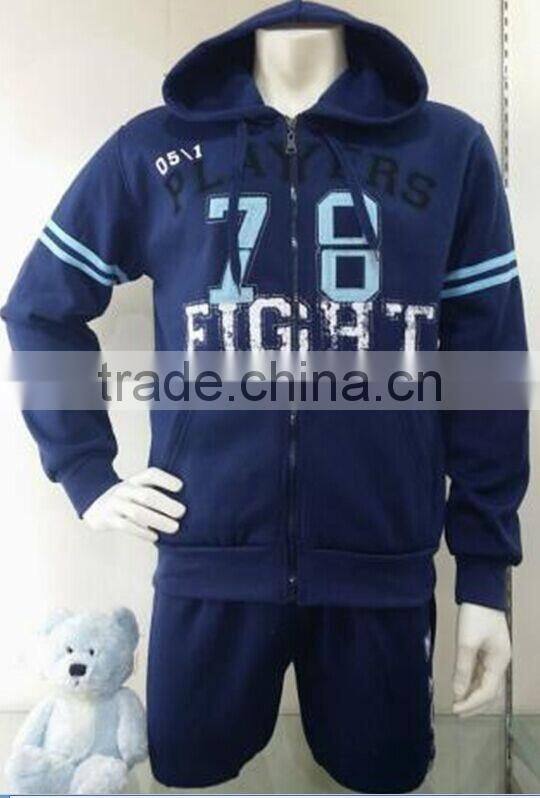 men sportswear polyester spun kintted man sports set