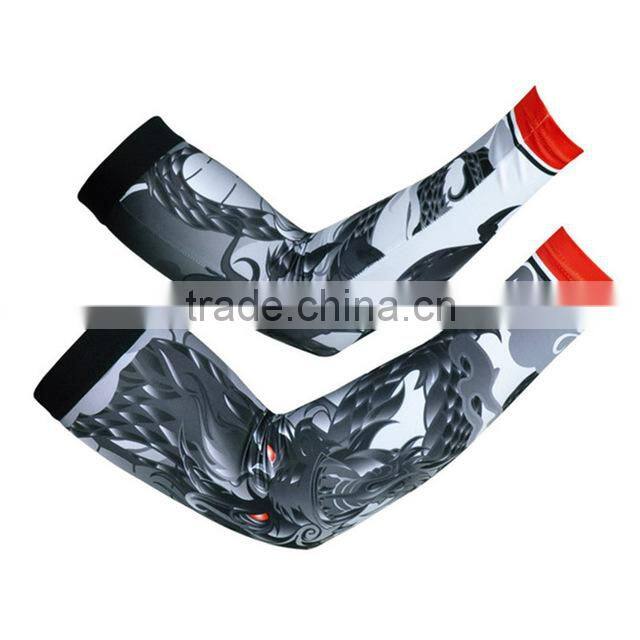 Sublimation arm sleeves sport with silicon gripper on top of sleeves