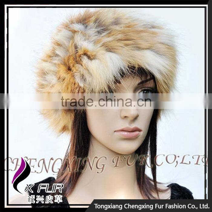 CX-E-14 High Quality Wholesale Ladies Neck Scarf Real Fur Stretch Hair Headband