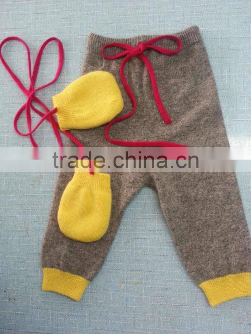 2015 baby clothing soft 100%cashmere baby pants