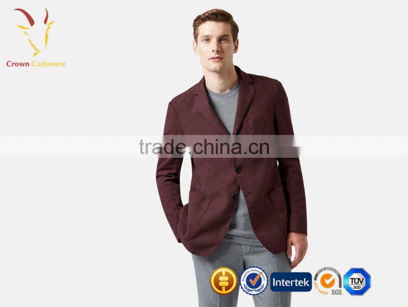 OEM Custom Cashmere Wool Suits V Neck Causal Suits for Man