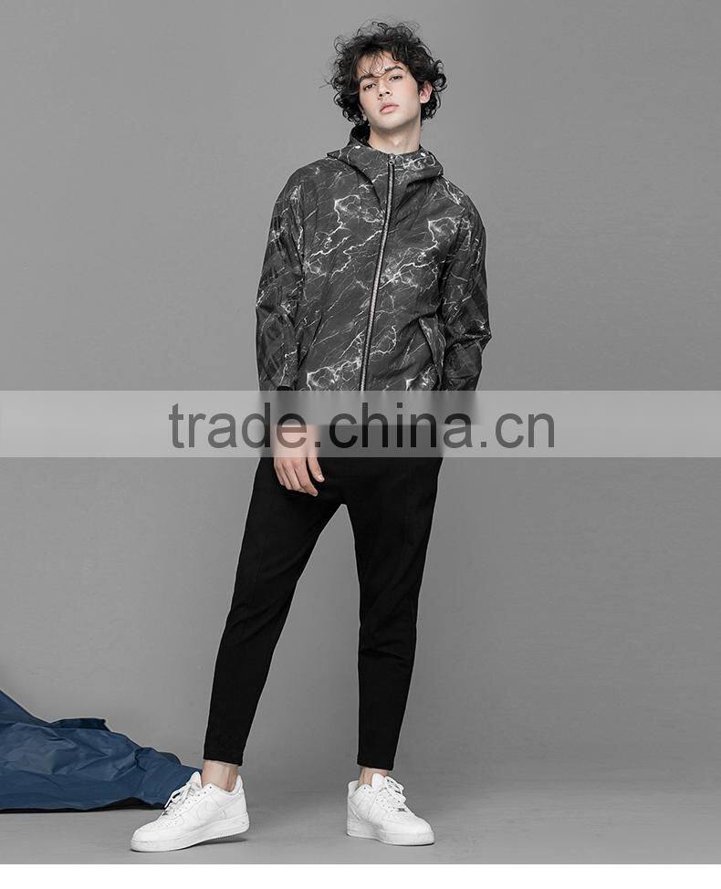 wholesale mens custom printed camo windbreaker jackets