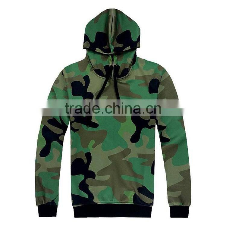 Design Your Own Sublimation Print 3D Long Sleeve Wholesale Camo Hoodie Sweatshirt