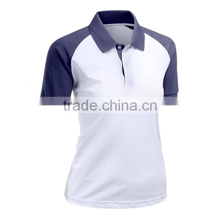 Ladies Cut And Sew Different Color Uniform Dry Fit Wholesale Blank Polo Shirt Design