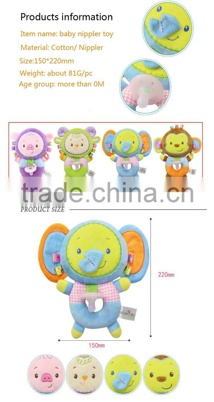 Lovely baby plush toys with pacifier