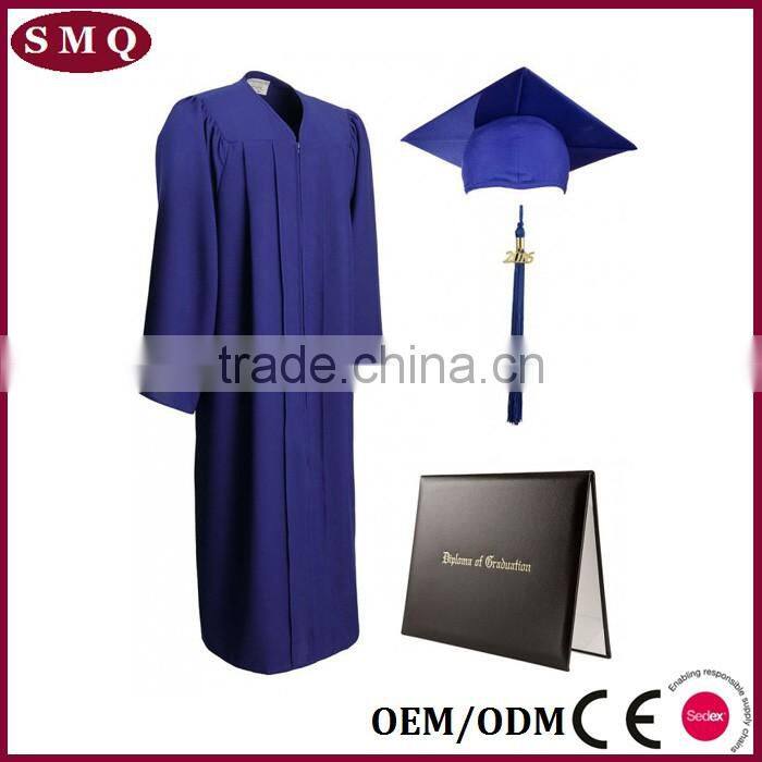 2017 navy blue evening graduation gown and customize gown