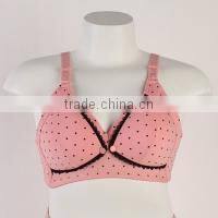 New fashion printed dot 3/4 cup cotton women nursing bra