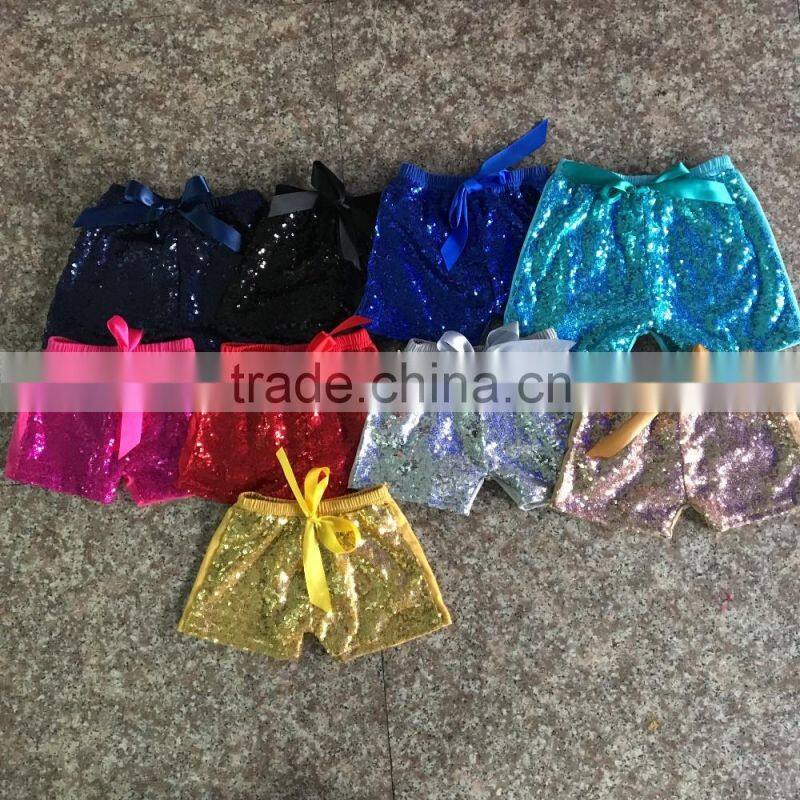 small quantity clothing new fashion 2017 icing shorts toddler girl bubble sequin shorts
