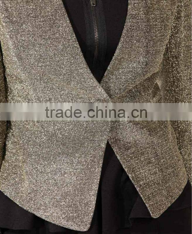 Metallic Single Button Blazer